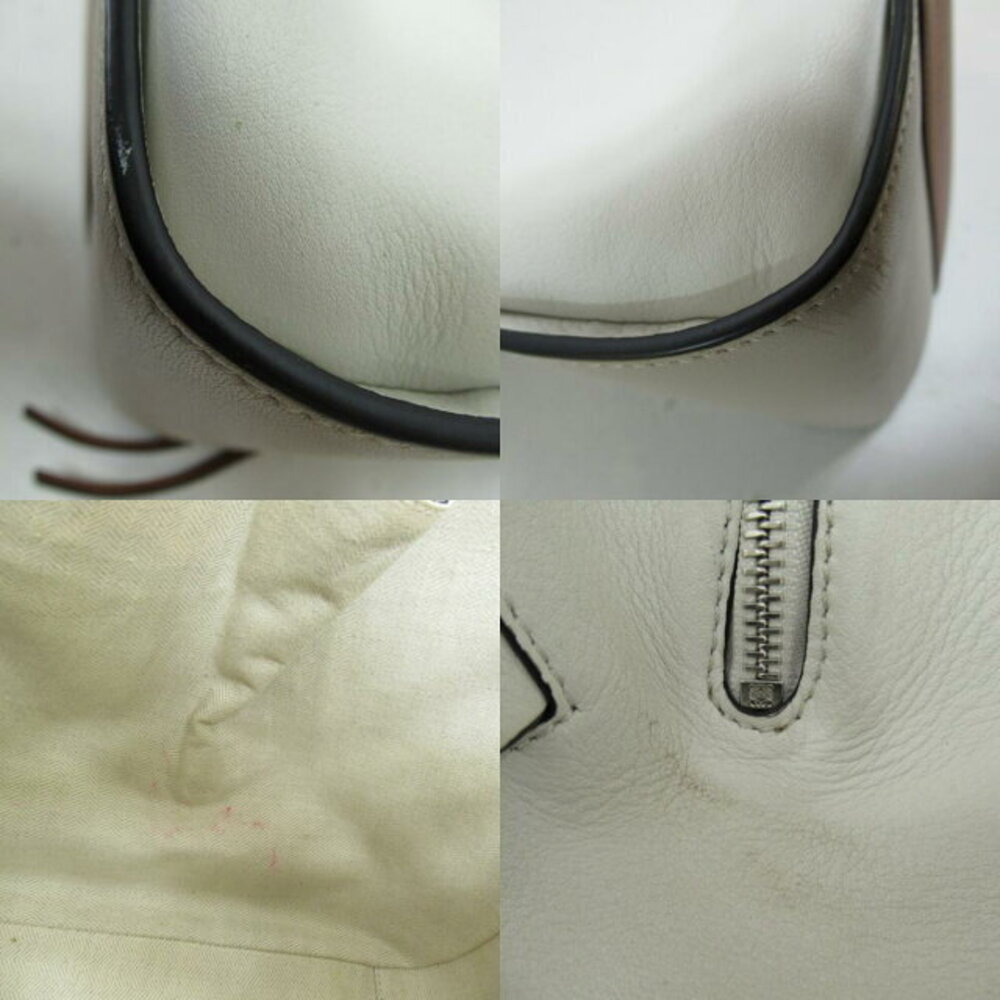 LOEWE Hammock Shoulder Bag Brown White Leather - Picture 10 of 10